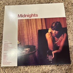 Taylor Swift Midnights Vinyl For Record Player Album Cover - Black and White